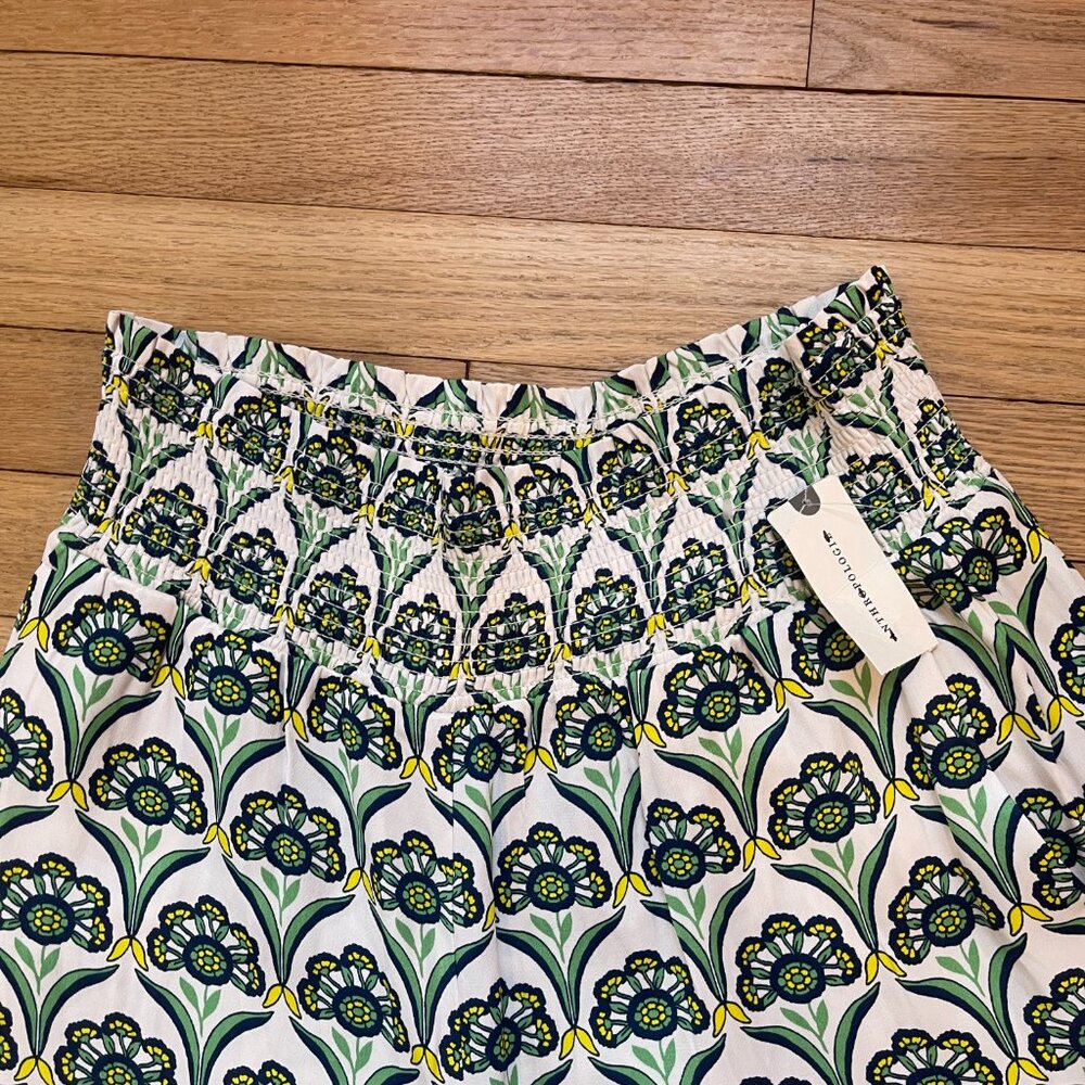088 Anthropologie The Saria Smocked Wide-Leg Pants by Maeve NWT Size Small - Picture 5 of 7